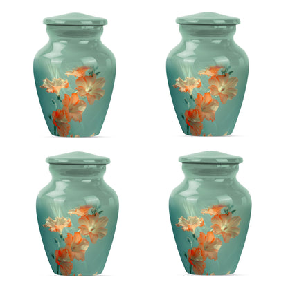 Purple Meadow themed classic Flower Urn.