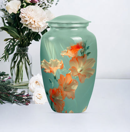 Purple Meadow themed classic Flower Urn.