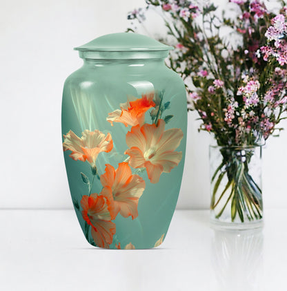 Purple Meadow themed classic Flower Urn.