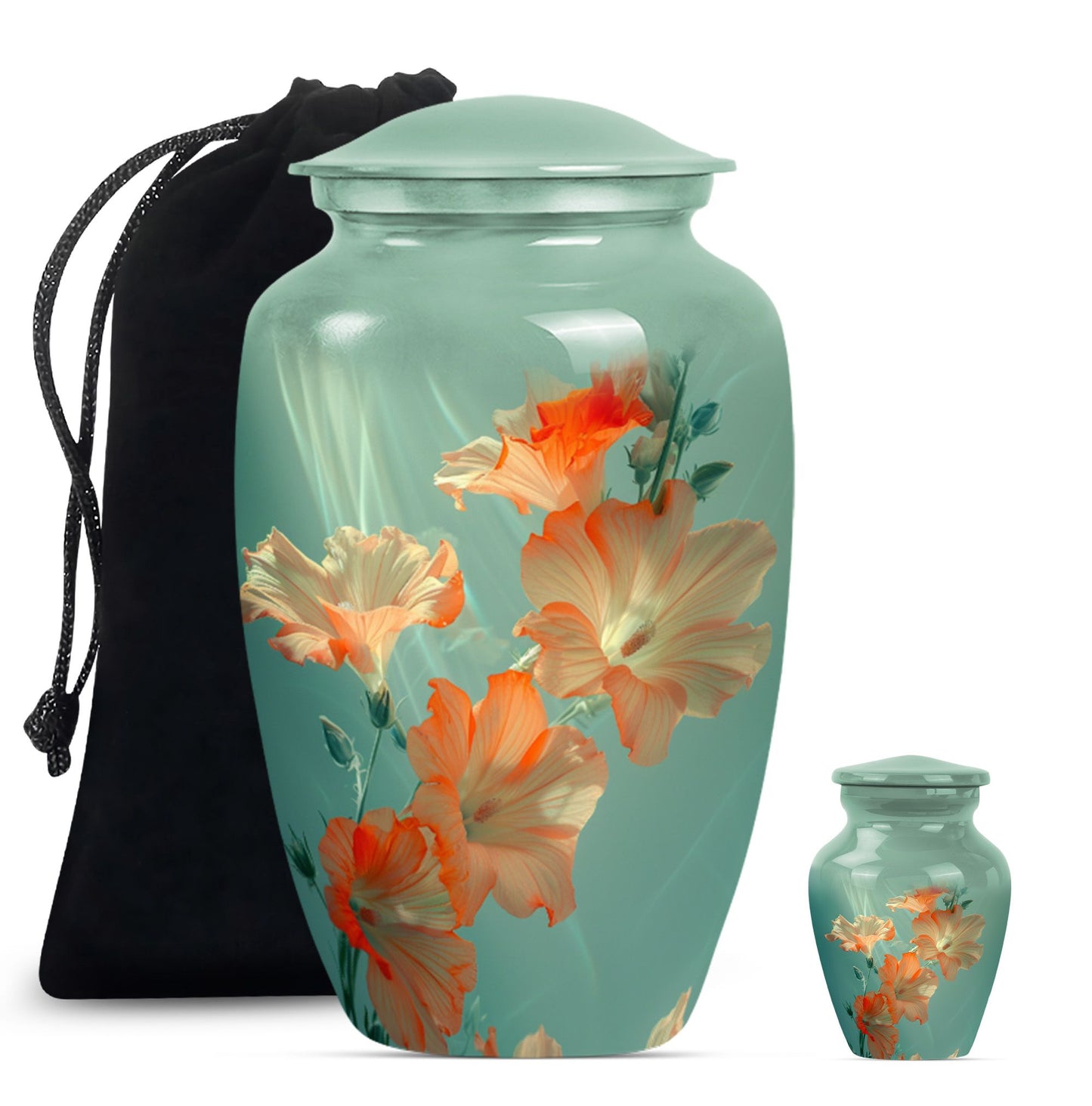 Purple Meadow themed classic Flower Urn.