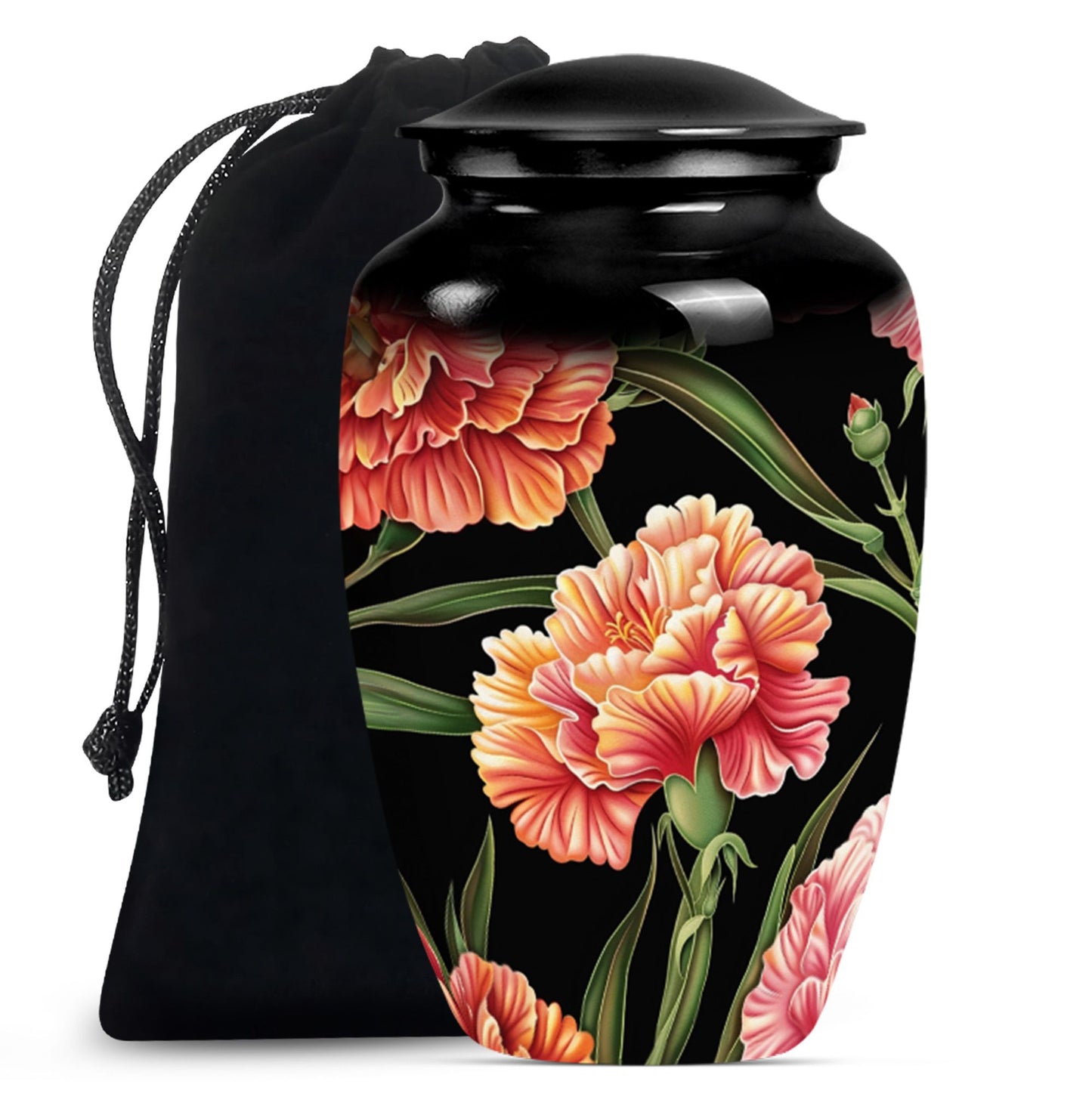 10-inch Classic flower urn in Purple Meadow design,