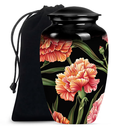 10-inch Classic flower urn in Purple Meadow design,