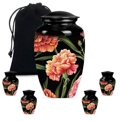 10-inch Classic flower urn in Purple Meadow design,