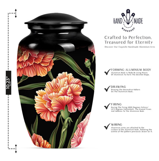 10-inch Classic flower urn in Purple Meadow design,