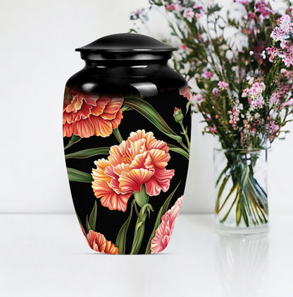 10-inch Classic flower urn in Purple Meadow design,