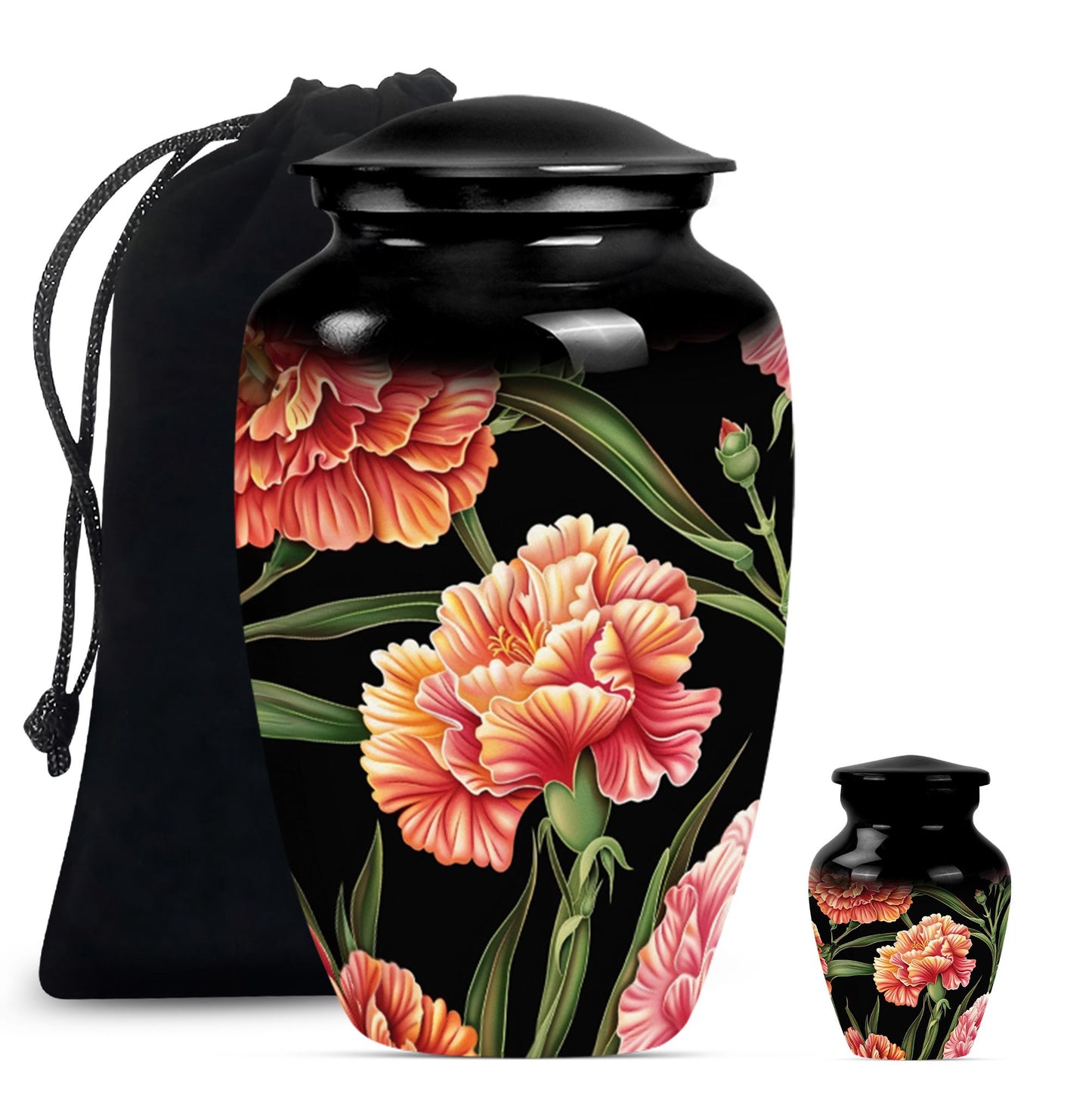 10-inch Classic flower urn in Purple Meadow design,