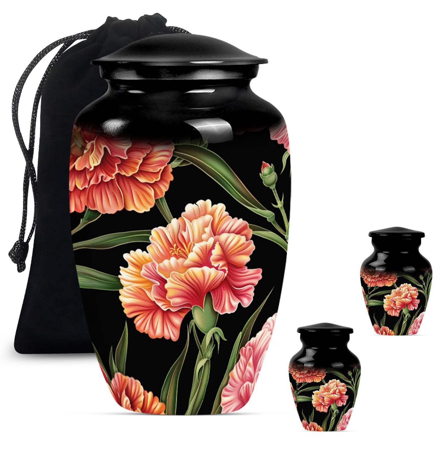 10-inch Classic flower urn in Purple Meadow design,