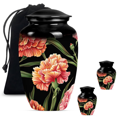 10-inch Classic flower urn in Purple Meadow design,