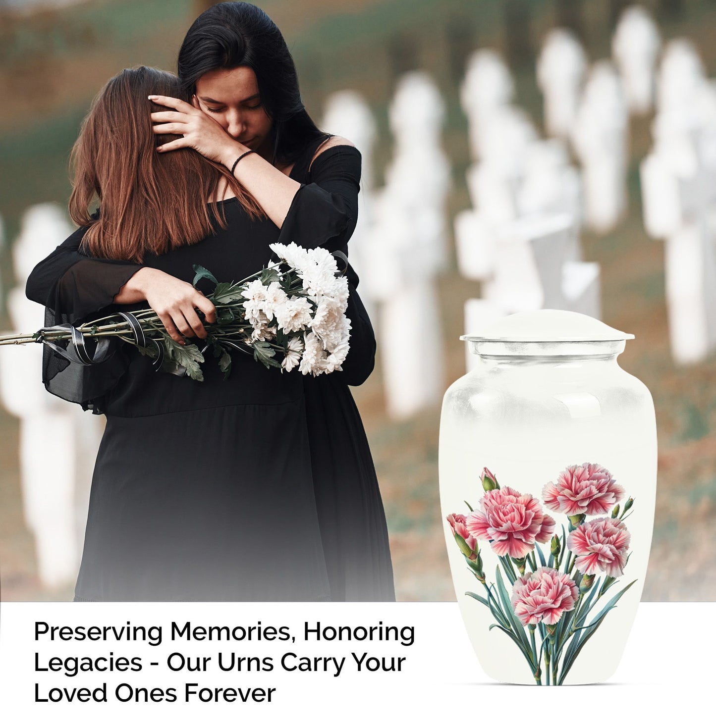  Purples Meadow flower Urn for adult male memorial