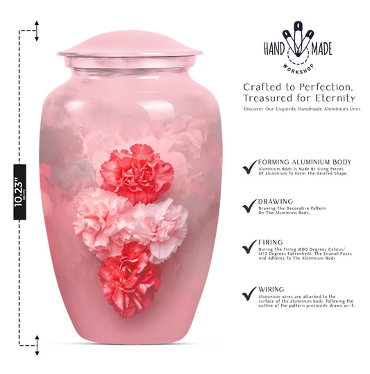 10-inch flower urn, cremation urn for dad