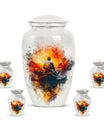 Father Fishing White Burial Urns For Ashes  - Cremation Urns Adults