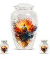 Father Fishing White Burial Urns For Ashes  - Cremation Urns Adults