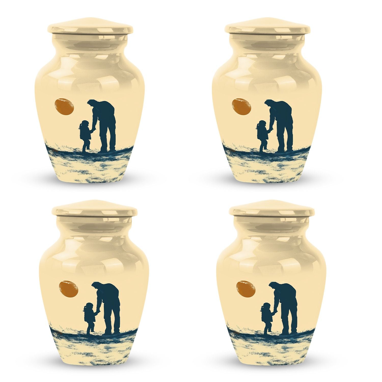 Father and Daughter Cremation Urns - Decorative Urn For Human Ashes