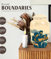 10-inch father son fishing urn, purple meadow theme, 
