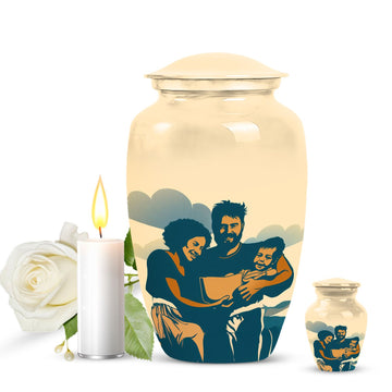 10 inch large Urn with 1 Keepsake 3 Inch Urn