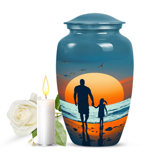 Memorial Father Daughter Urn For Burial Ashes - Cremation Urns Large