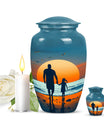 Memorial Father Daughter Urn For Burial Ashes - Cremation Urns Large