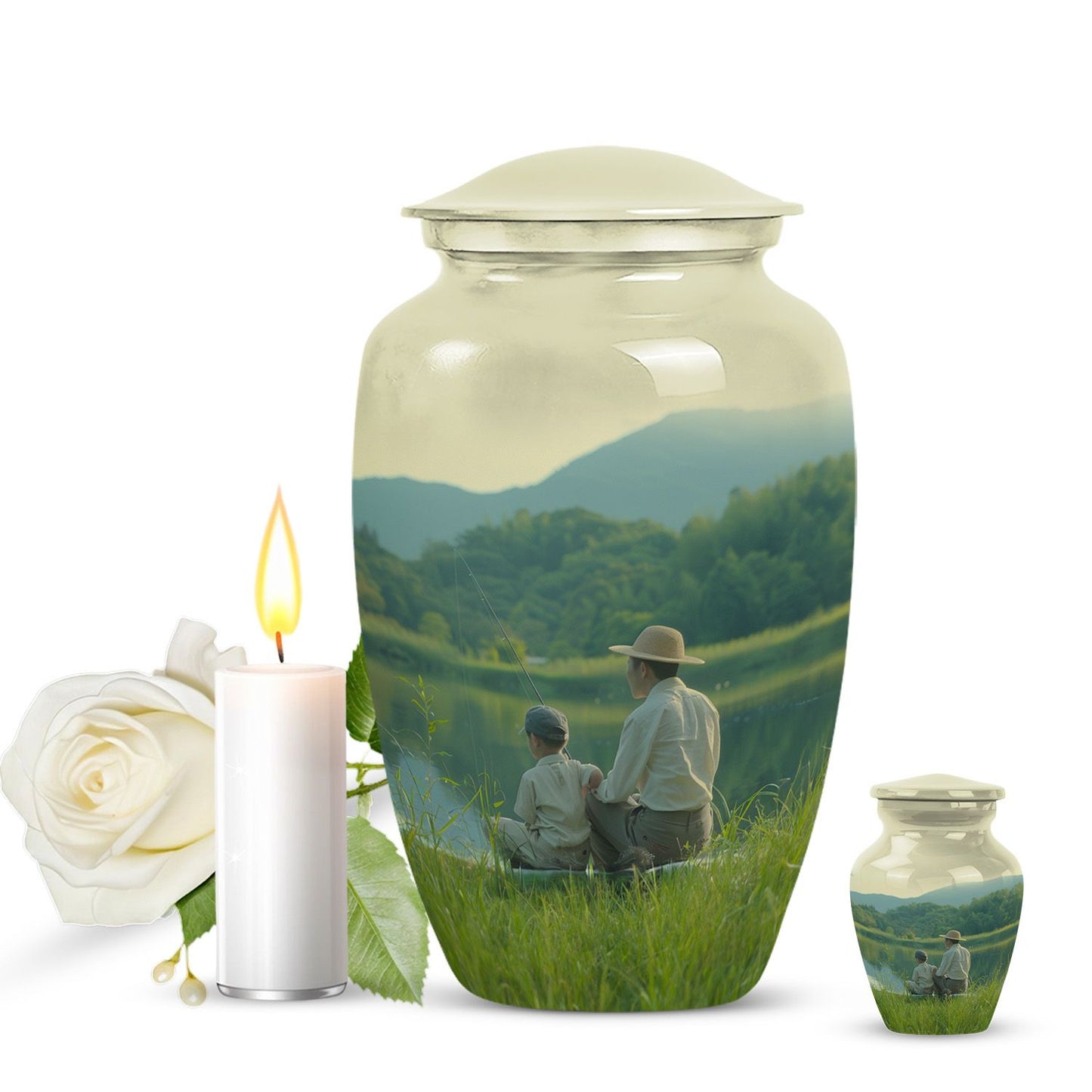 Personalized Fish Memorial Urn for Pet Ashes - 10-inch, 200 cu in - Yatskia
