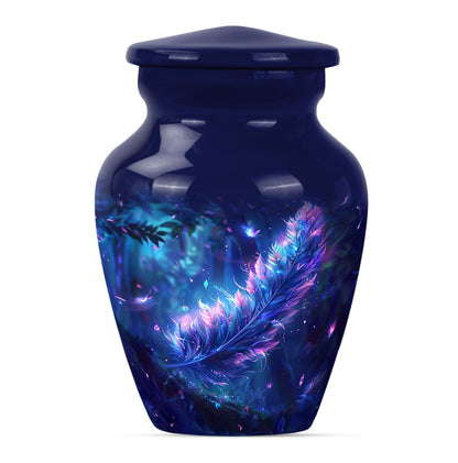 Personalized Feather Memorial Urn for Women - 10-inch, 200 cu in - Yatskia