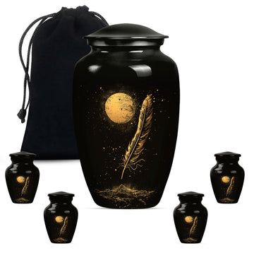 Large Urn With 4 Keepsake Urn