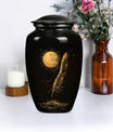 Purple Meadow styled large classic feather Urn.