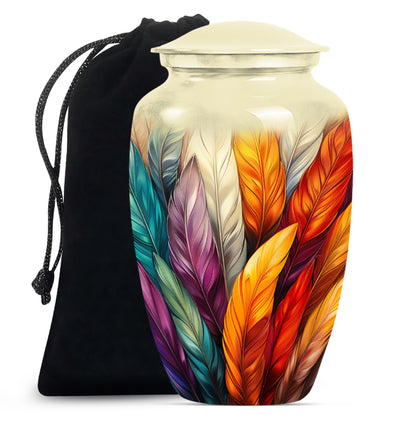  Purple Meadow Feather Funeral urn