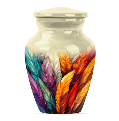  Purple Meadow Feather Funeral urn