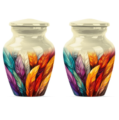  Purple Meadow Feather Funeral urn