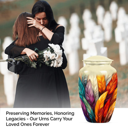  Purple Meadow Feather Funeral urn