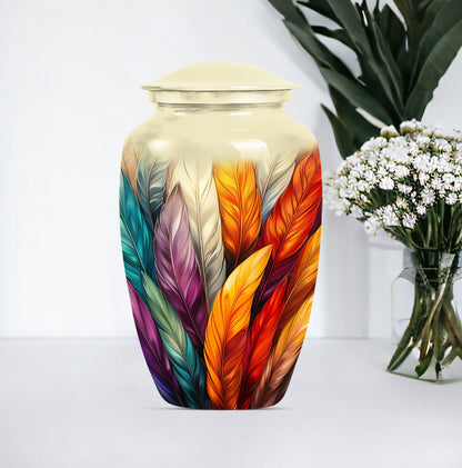  Purple Meadow Feather Funeral urn