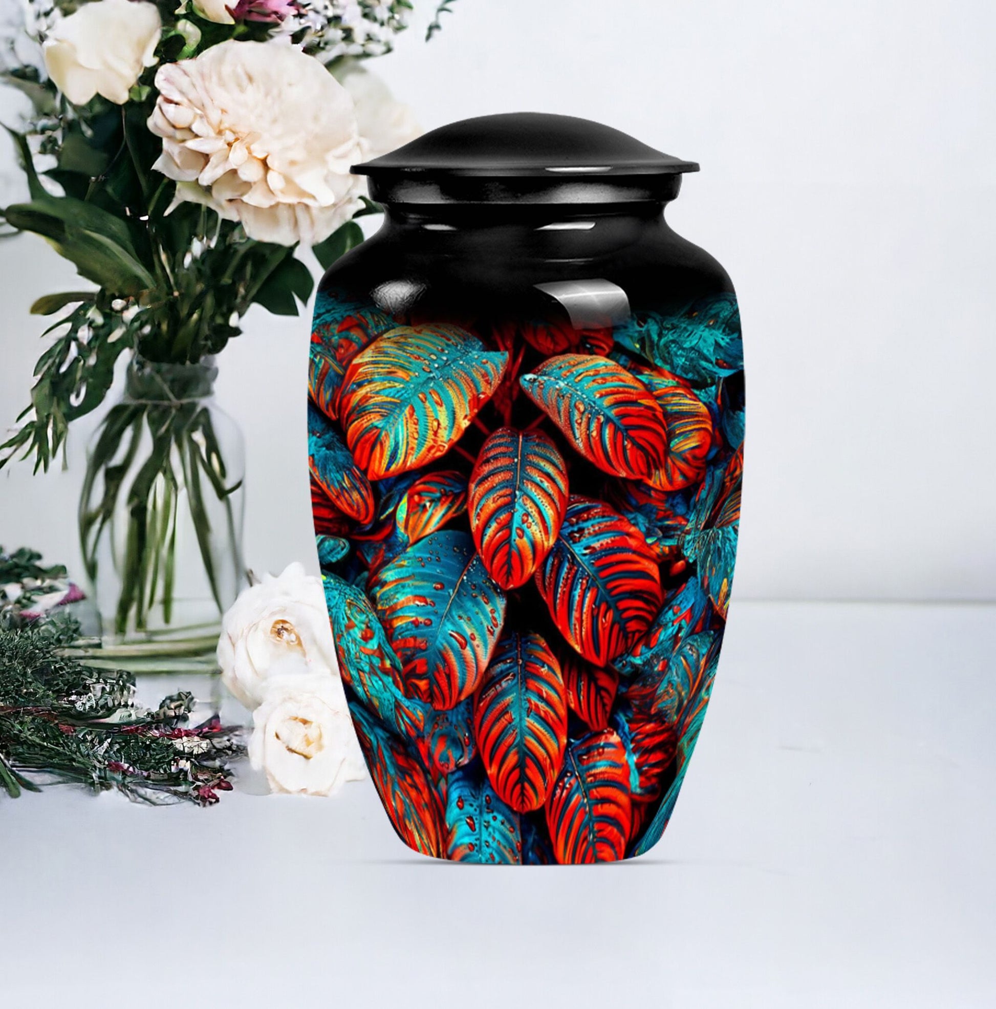 feather cremation urn.