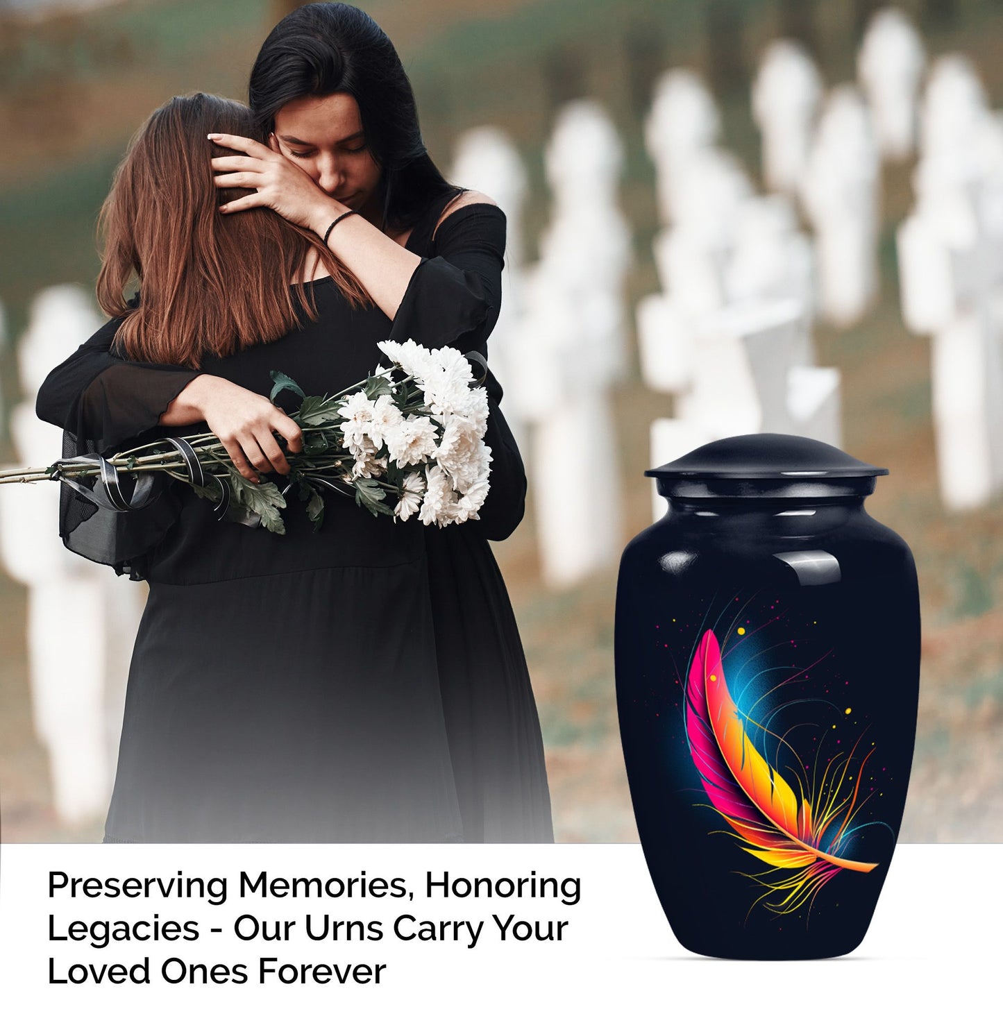 Classic, 10-inch feather urn 