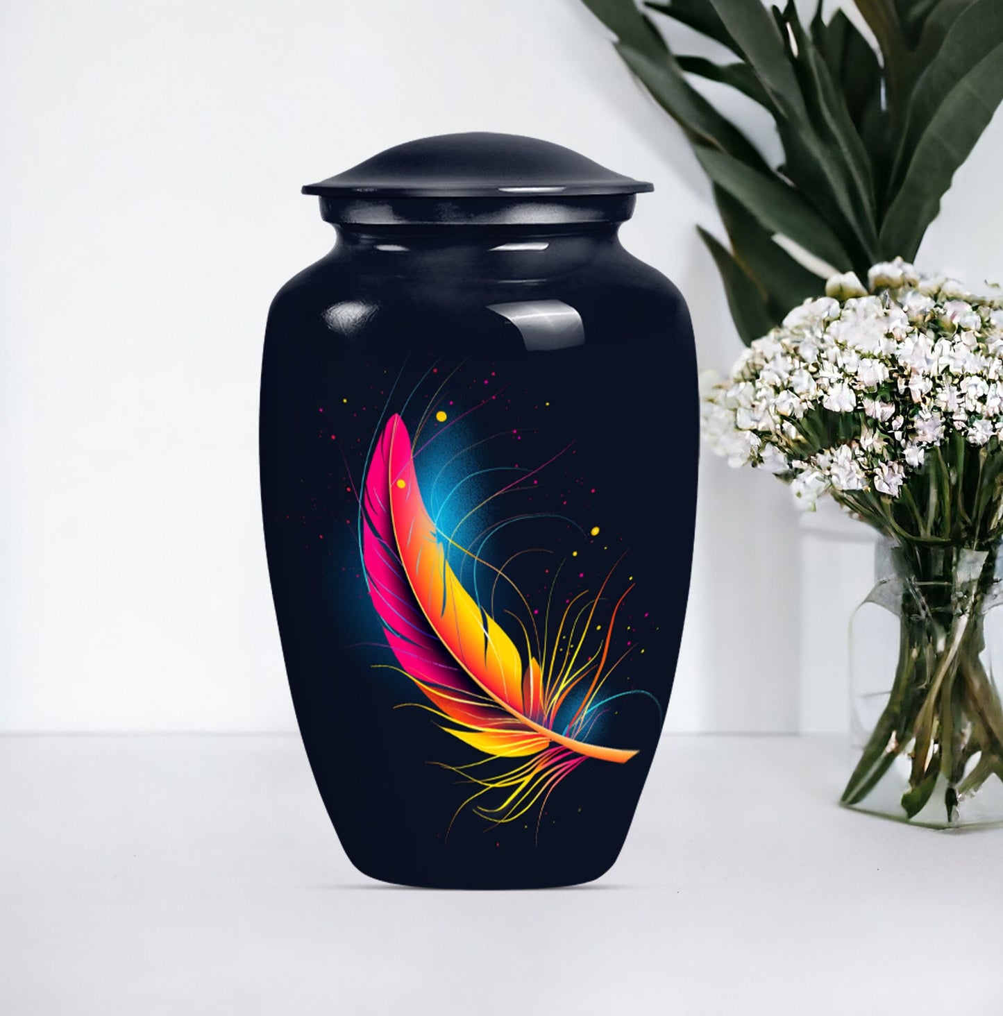 Classic, 10-inch feather urn 