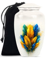 feather urn for ground burial, 