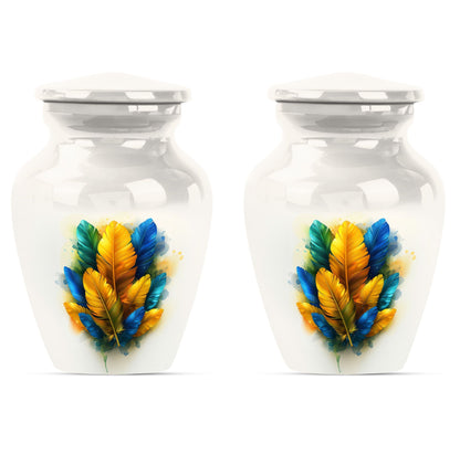 feather urn for ground burial, 