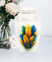 feather urn for ground burial, 