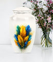 feather urn for ground burial, 