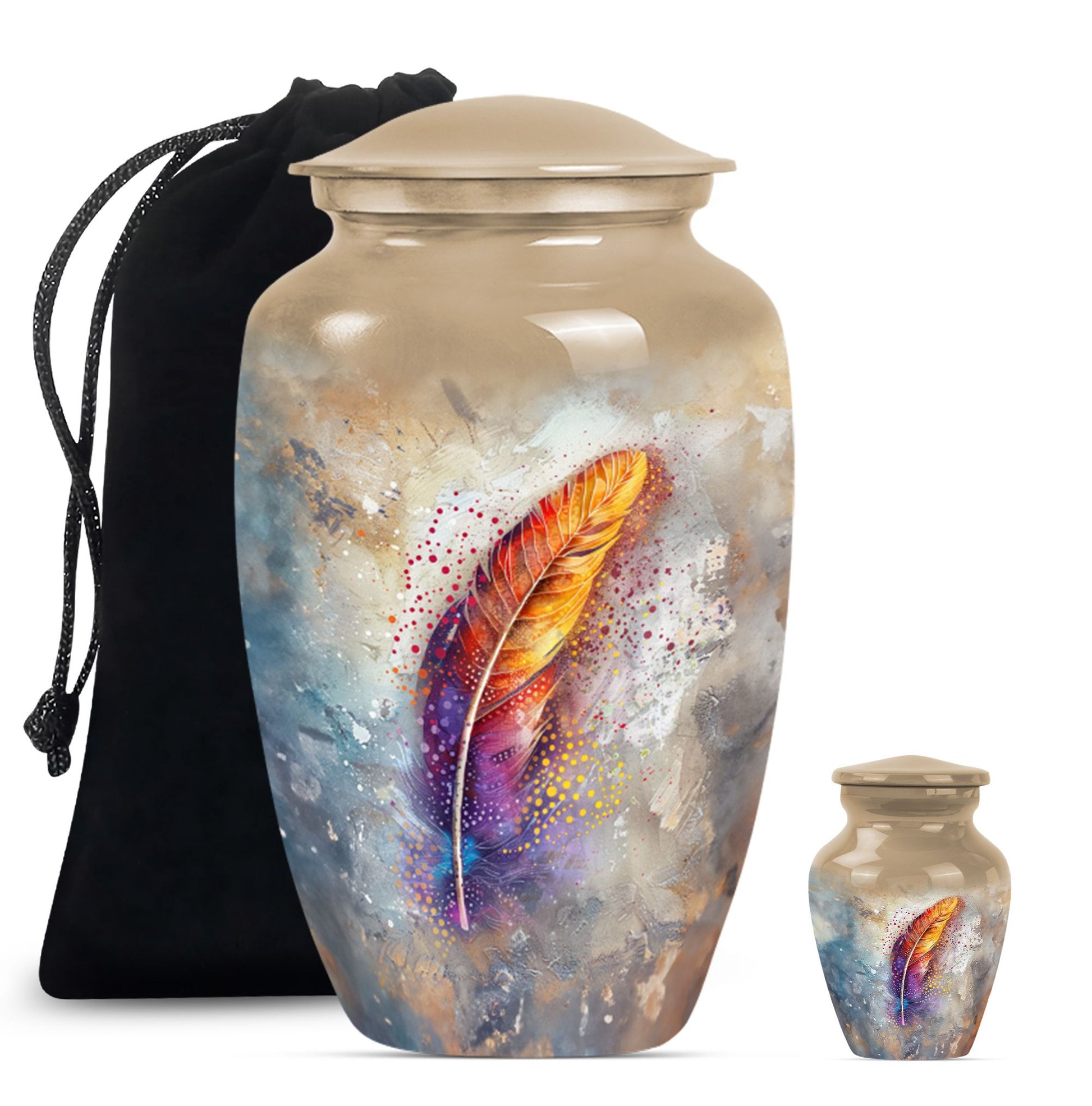 Feather Urn For Human Remains Funeral - Memorial Keepsakes For Ashes