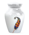 White Feather Urn For Human Ashes - Urn For Female