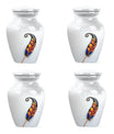White Feather Urn For Human Ashes - Urn For Female