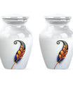 White Feather Urn For Human Ashes - Urn For Female