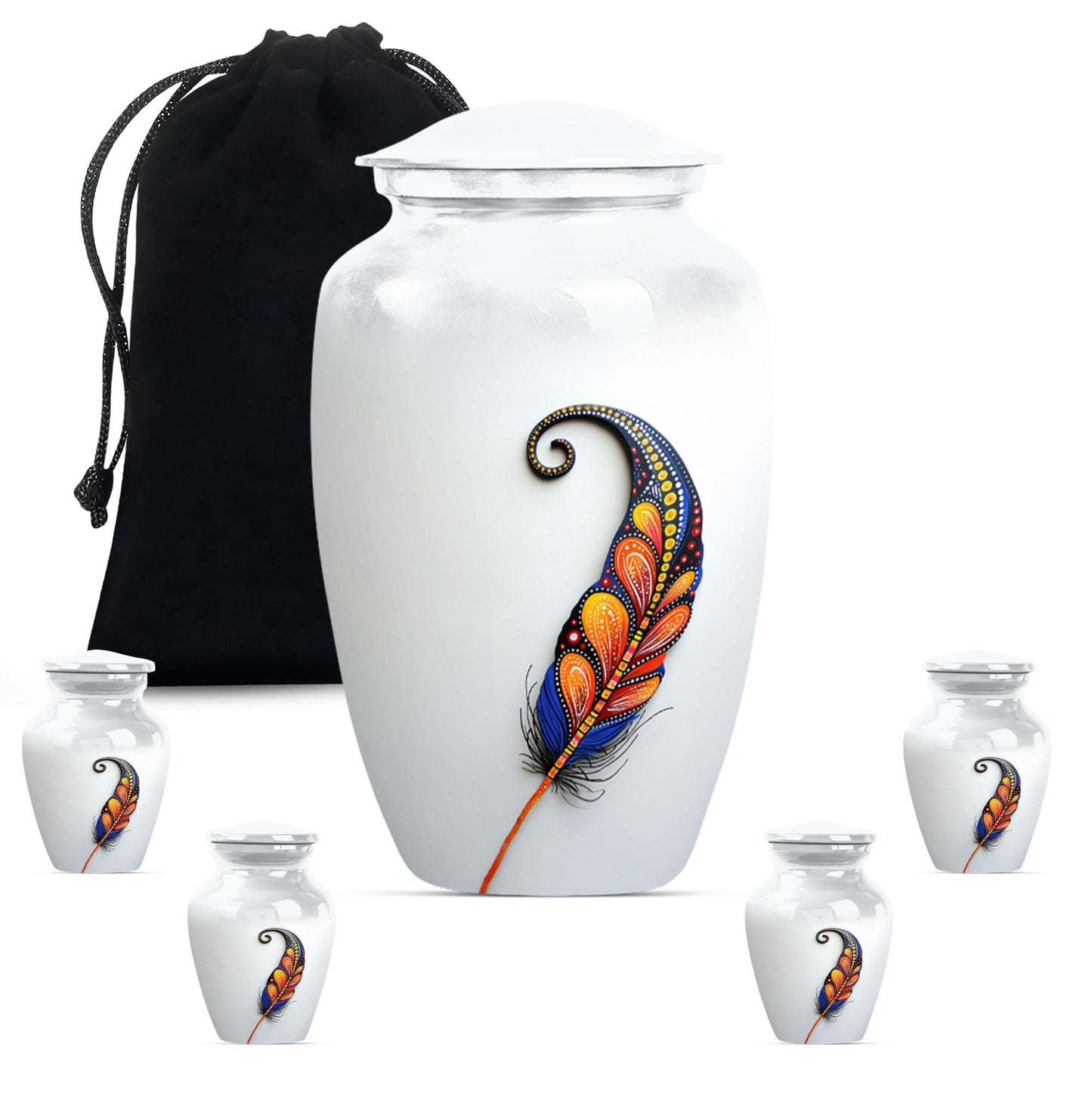 Purple Meadow feather urn