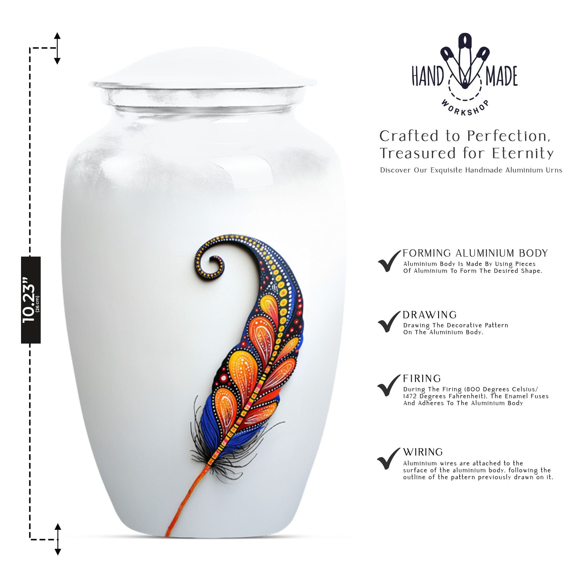 Purple Meadow feather urn
