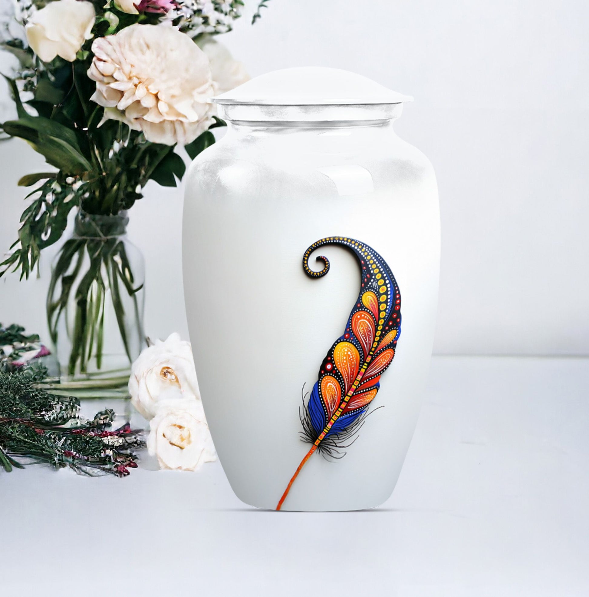 Purple Meadow feather urn