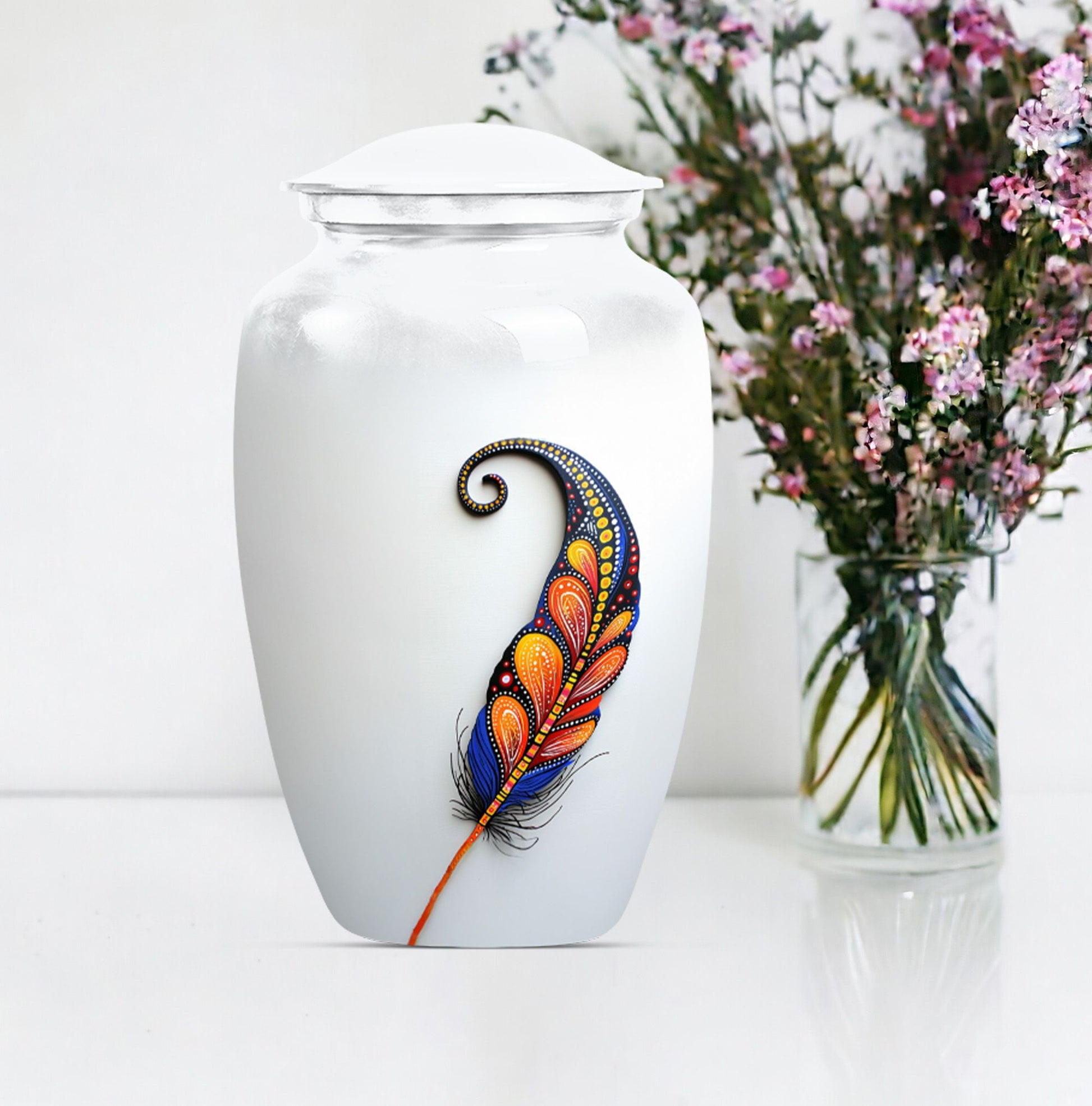 Purple Meadow feather urn