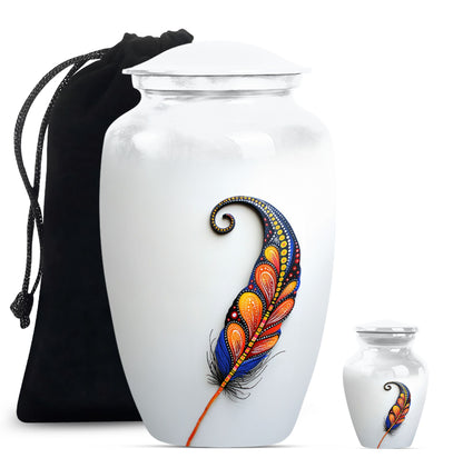 Purple Meadow feather urn