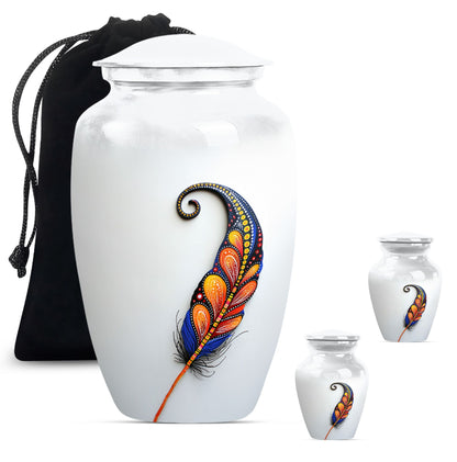 Purple Meadow feather urn