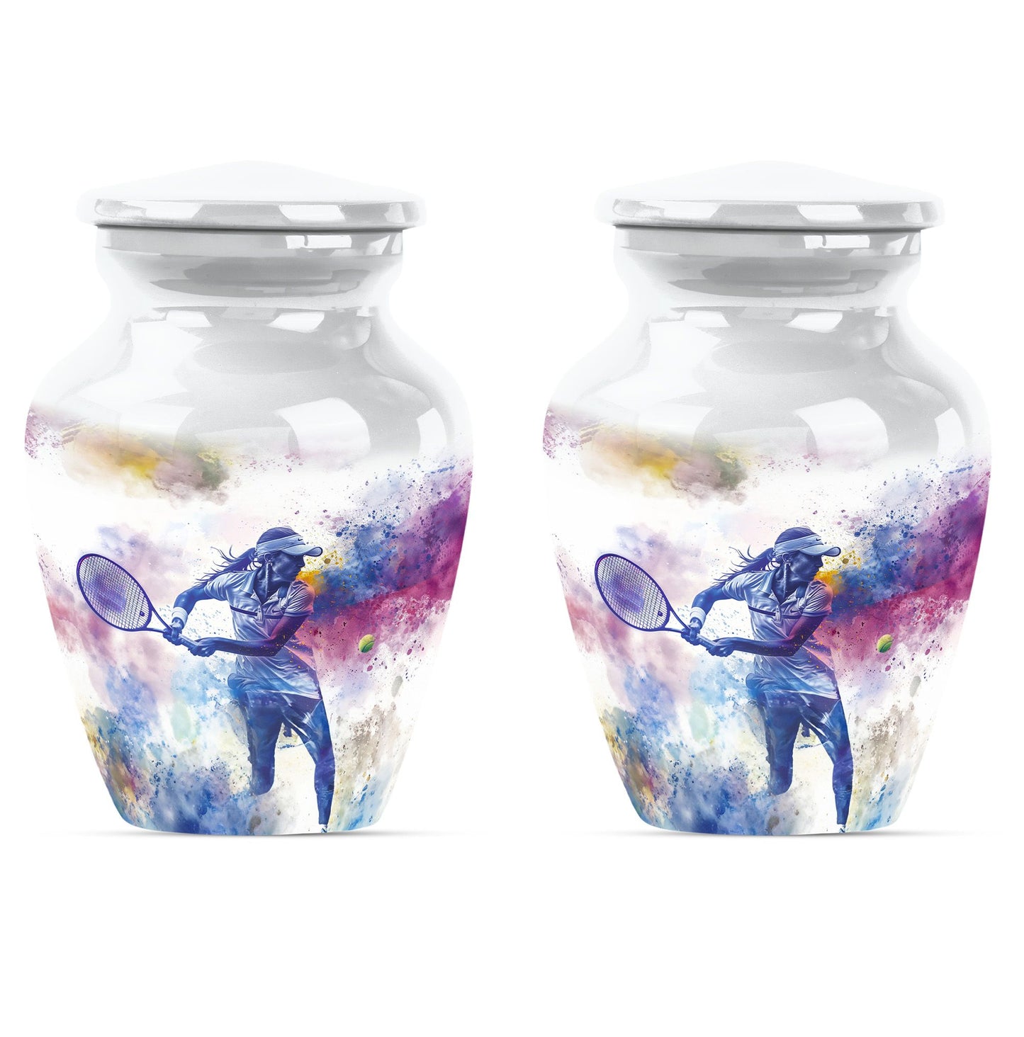 Personalized Tennis Cremation Urn for Human Ashes - 10-inch, 200 cu in - Yatskia