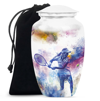 Urn in Purple Meadow theme, 
