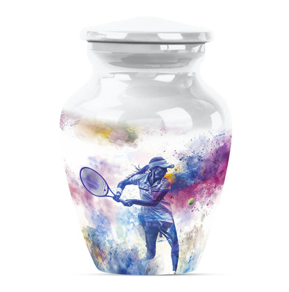 Urn in Purple Meadow theme, 